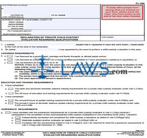  Form FL260 Petition for Child Custody and Support of Minor Children