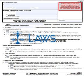  Form FL260 Petition for Child Custody and Support of Minor Children