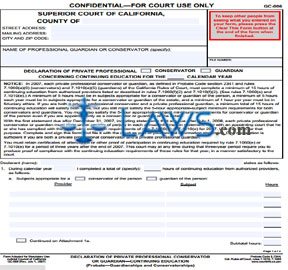 Form CA NC-100 Petition For Change Of Name 
