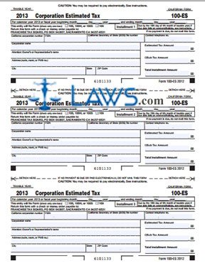 Form 100-ES Corporation Estimated Tax | Legal Forms