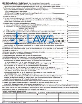 Form Instructions for Form 540-ES