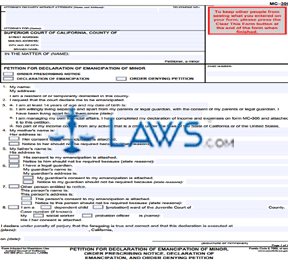 Form FL-105/GC-120 Declaration Under Uniform Child Custody Jurisdiction and Enforcement Act (UCCJEA)