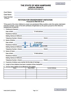 Form NHJB-2228-FS Petition for Grandparent Visitation 