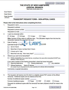 Transcript Request Form 
