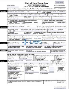 Vital Statistics Form