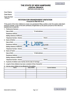 FREE Petition for Grandparent Visitation FREE Legal Forms LAWS com