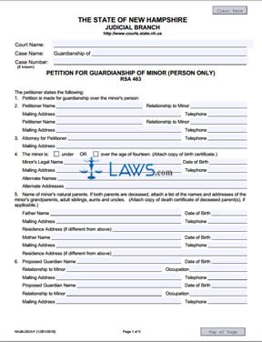Petition for Guardianship of Minor (Person Only)