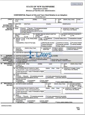 Vital Records Report (Adoption)
