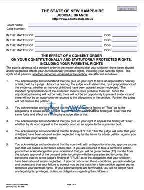 The Effect of a Consent Order on your Constitutionally and Statutorily Protected Rights, including 