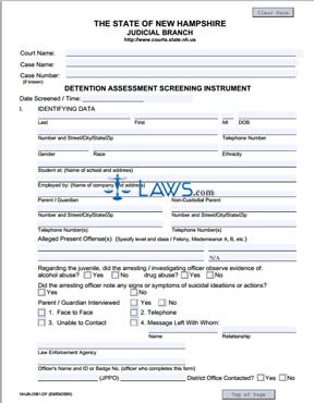 Detention Assessment Screening Instrument