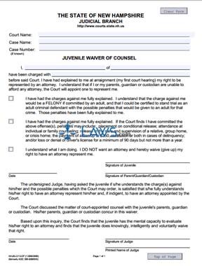 Juvenile Waiver of Counsel