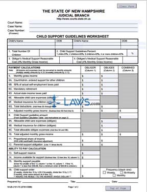 Child Support Guidelines Worksheet 