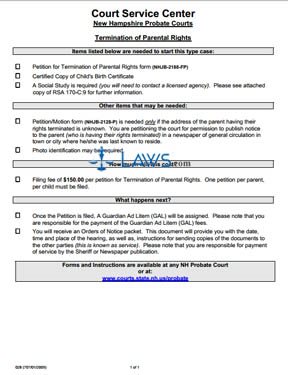 free 028 termination of parental rights free legal forms lawscom