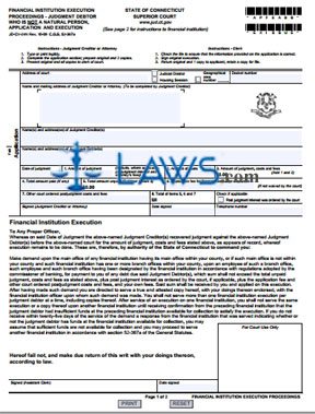 Form  JD-CV-24NCAL Financial Institution - Judgment Debtor Who Is NOT a Natural Person