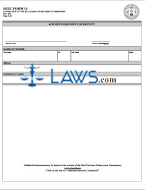  SEEC Form 10 Notice to Executive Branch State Contractors and Prospective State Contractors 