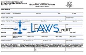 Form B-317 Modification Certification Statement for GVWR/ Seating Capacity