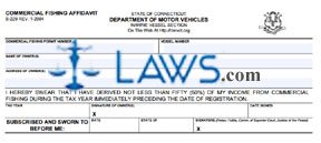 Form B-229 Commercial Fishing Affidavit   