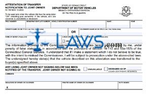 Form H-119 Attestation of Transfer Notification to Joint Owner 
