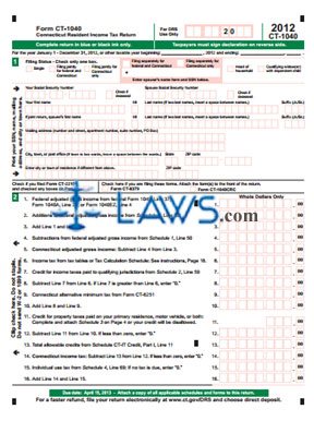 Form CT-1040 Connecticut Resident Income Tax Return
