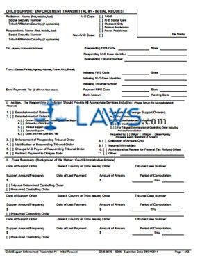 Form OCSE-OMB-0970-0085-T1