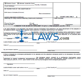 Consent for Search Pursuant to 19-5-303(1)(b)(I)(D) and (E) C.R.S.