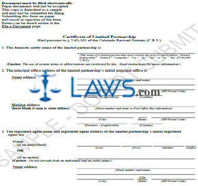Form Certificate of Limited Partnership (Sample) 
