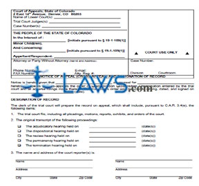 Notice of Appeal (Cross-Appeal) & Designation of Record