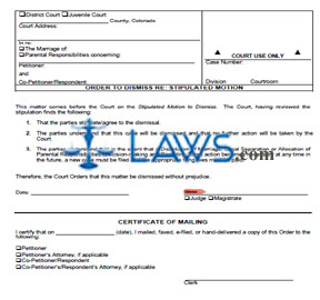Order to Dismiss re:Stipulated Motion