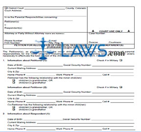Petition for Allocation of Parental Responsibilities to Grandparent(s)
