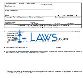 Petition for Termination of Guardianship - Adult